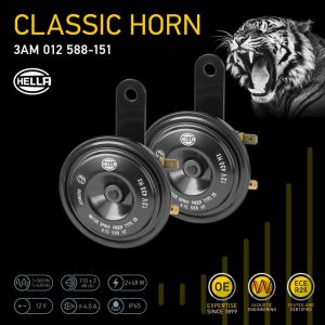 Hella Classic 12V Disc Horn (Set of 2) - 012 588 151