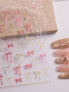 Gold Foil Butterfly Knot 3D Nail Art Stickers High-End Feelings Comfortable Any Skin Type Chinese Brand OTHERS Nail Decorations