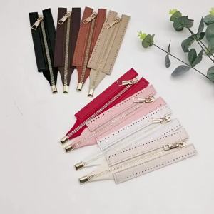 EELHOE | 15cm Heavy Duty Gold Metal Zippers 5cm Wide PU Close-end for Handbag Briefcase DIY Sewing Repair Craft Making Accessories