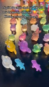 (Mua set 50 tặng 10) Combo 20-50 túi mù charm phát sáng đồ chơi mini bóc túi mù phát sáng trái cây túi mù siêu rẻ