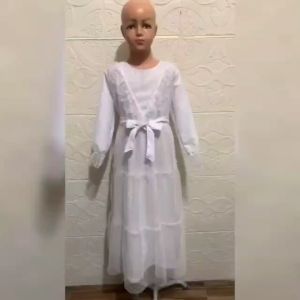Pakaian Muslim Anak Wanita Dan Remaja Abg Perempuan Terbaru Kekinian/Maxi Melinda Kids  3-14 Tahun Matt Moscrepe Mix Tille Dot