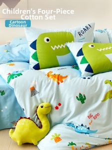 DOHIA | Cotton Cartoon Bedding Set 4 Pieces For Boys