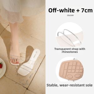 Josiny | Transparent High Heel Crystal Sandals for Summer