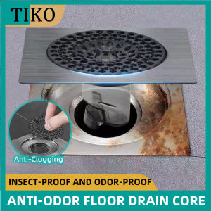 Deodorant Stainless Steel Floor Drain Core Square Shower Drainer Large Size Bathroom Waste Drain