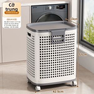 Joybos | Giỏ Đựng Quần Áo Bẩn Dung Tích Lớn Phân Ngăn Để Sàn
