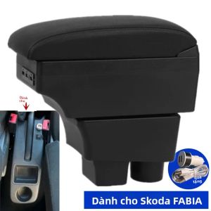 Skoda FABIA Tay Hộp Cho Fabia II 2 Xe 2008-2014 Da/Nhựa ABS Hộp Bảo Quản Nội Thất Chuyên Dụng Phụ Kiện Xe Hơi