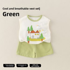 Usbettas | Summer Lightweight Sleeveless T-shirt & Shorts Set S