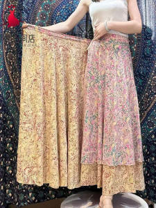 Elegant Southeast Asian Style Fashionable One-Piece Double-Sided Dress Stylish plus Size Womens Skirt High Waist Midi Skirt