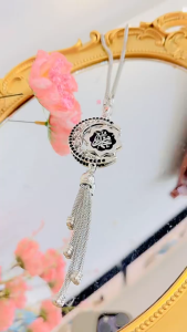 Keranixy Alloy Pendant Ornament Exotic Style Crystal Diamond Car Hanging Ramadan Decoration Muslim Church Souvenir