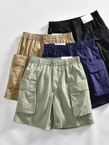 Mens Outdoor Functional Quick Dry Breathable Casual Loose Five-Quarter Shorts Summer Workwear Straight Leg Pants