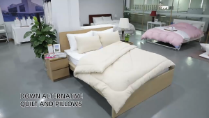 Plain White Comforter / Duvet Filler Alternative Bed Comforter