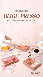 [Thailand] Bảng Phấn Mắt Và Má Hồng Sivanna Colors Beige Presso 8 Gam Màu Xinh Kèm Cọ HF617