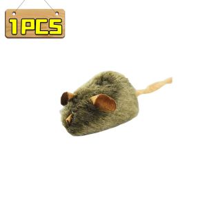 1/5Pcs Interactive Mouse Plush Cat Toy Squeaky Imitation Mouse Bite Resistant Kitten Chew Toy Pet Interactive Supplies
