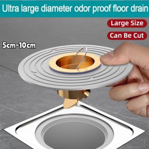 5-10cm Caliber Brass Floor Drain Core Fast Drainage Odor Insect Proof Drain Sink Strainer Shower Backflow Preventer Filter Plug