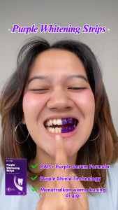 PUTIH Purple Whitening Strips Pemutih Gigi dari Dokter Gigi Teeth White Strips Home Bleaching