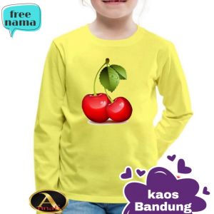 kaos anak atasan lengan panjang buah buahan preenama