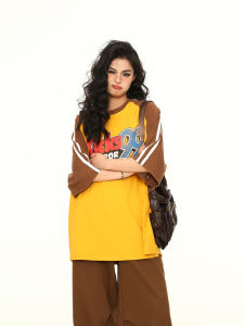 WILDAZI | American Vintage Retro Colorblock Short Sleeve T-Shirt