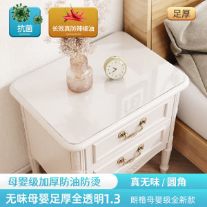 Transparent PVC Tablecloth Waterproof Plastic Mat Bedroom Bedside Table Pad Soft Glass Material Modern Simple Style Home Decor