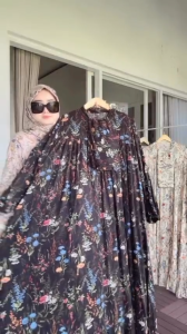 Gamis Wanita Muslim Set Hijab Kekinian Bisa Untuk Pesta Bahan Rayon Premium Puspa