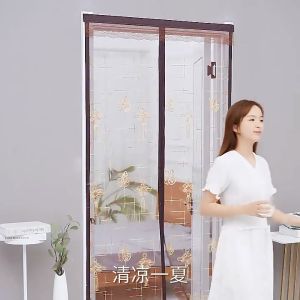 Tirai Pintu Model Magnet Anti Nyamuk Bahan Tebal Ukuran 100x210