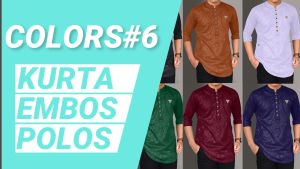 Baju Koko Qurta Couple Motif Embos baju muslim pria dewasa bahan toyobo motif sisir cetak embos 2025