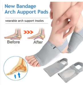 1 Pair New Bandage Arch Support Pads for Men & Women Plantar Fasciitis Support Ankle Support for Injury Arch Support Foot Insole Foot Pain Relief Plantar Fasciitis Arch Sports Foot Pads for Fallen Arches Flat Feet Heel Fatigue Achy Feet Problems