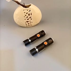 Đèn pin mini siêu sáng XHP50 đèn bin siêu sáng mini cầm tay nhỏ gọn có nam châm có zoom sáng tỏa và sáng gom chiếu xa