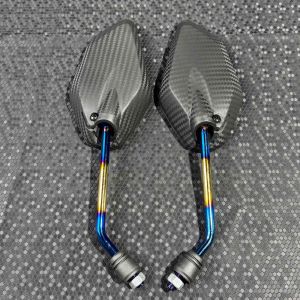 2TONE / TITANIUM CARBON SIDE MIRROR / 3154H LONG STEM SIDE MIRROR / UNIVERSAL SIDE MIRROR FOR MOTORCYCLE