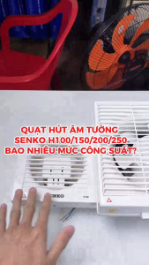 Quạt Hút Thông Gió Âm Tường Senko 1 CHIỀU H100 - 2 CHIỀU H150/H200/H250 - Hàng Chính Hãng