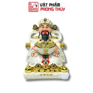 Tượng Thần Tiền màu trắng mệnh kimthủy đá cao cấp để bàn thờ thần tài thu hút tài lộc may mắn TÔ TÂM QUANG