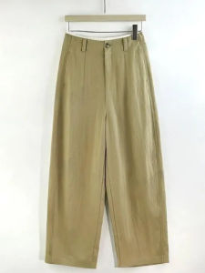 Womens Harem Pants High Waist Straight Leg Tencel Linen Loose Fit Balloon Pants Large Size Pear Shaped Body Slimming Nine Points