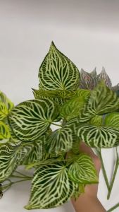 27pcs Artificial Fake Plants Simulation Leaves Green Plants Fake Flowers 35cm Home Wedding Garden Decoration DIY Bouquet