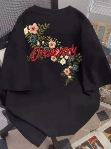 PAZHAOLANG | Big Size Floral Loose Short Sleeve T Shirt