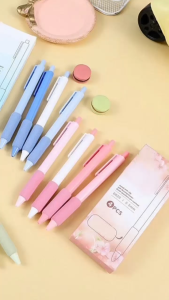 Murah Banget - 6647 Alat Tulis Pulpen / Stationery Office Supplies / Gel Pen With Finger Protection / Black Ink Gel Pen / Pulpen Gel Lucu