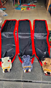 Bantengan Kayu dan full bulu Kain Panjang Anak