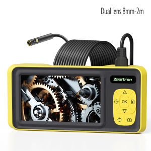 4.3 IPS Industrial Endoscope Dual 8mm Camera 1080P HD Borescope Split Design IP67 Rigid Cable 2600mAh for Inspection Pipeline