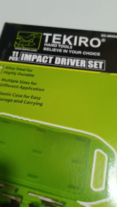 Tekiro Obeng Ketok Set Lengkap 11 Pcs Impact Driver Wrench / Obeng Getok Baja / Mata Obeng Ketok
