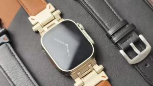 Luxury Leather Band for Apple Watch Ultra 2 49mm Men Watchband Strap Correa Bracelet for IWatch 9 7 8 6 5 4 Se 3 45mm 44mm 42mm