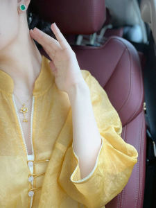 Elegant New Chinese Style Womens Shirt with Button Design Sun Protection Fashionable And Delicate Early Autumn Beauty