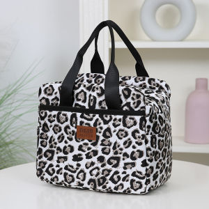 Túi Đựng Đồ Ăn Trưa Di Động Dung Tích Lớn Vải Nylon Dày Với Lá Nhôm Bên Trong Cho Công Việc Dã Ngoại Trường Học-Hộp Đựng Đồ Ăn Trưa