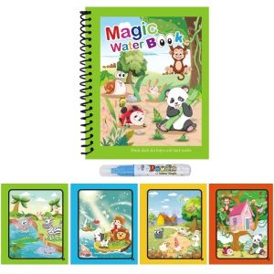 1PC Trẻ Em Nước Ma Thuật Tranh Sách Có Thể Tái Sử Dụng Graffiti Xếp Hình Tô Màu Bìa Cứng Giáo Dục Sớm Cảm Giác Vẽ Đồ Chơi Dành Cho Độ Tuổi 3-12