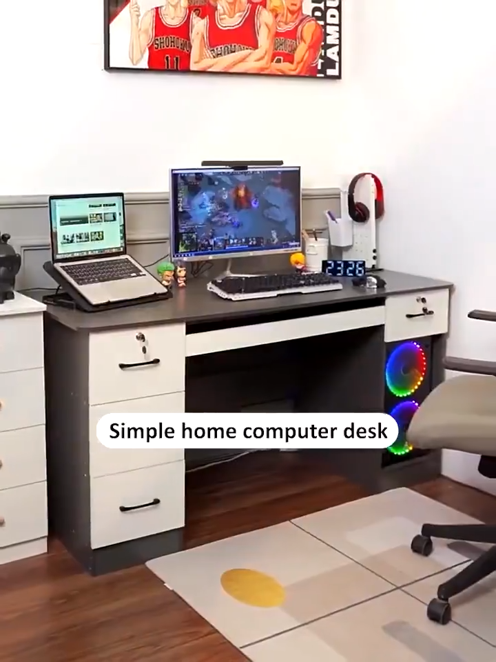Computer desk bedroom simple desk workbench study desk with drawers office desk