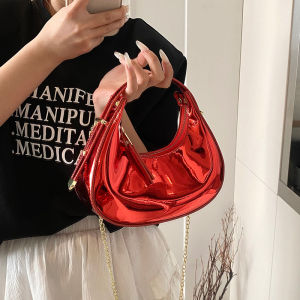 Fashionable Mini Crossbody Bag for Girls Wedding Companion Red Portable Lipstick Bag Versatile Single Shoulder Handbag