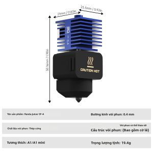 Đầu Phun BIGTREETECH Panda Juicer Dành Cho Máy In 3D - Lưu Lượng Cao/lưu Lượng Tiêu Chuẩn Với Vòi Phun Thép Cứng 0.4mm Tương Thích Với Bambu Lab H2D A1 MINI