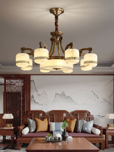 Dehocr | Luxury Grandeur Copper Marble Chandelier