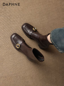 Daphne | Skinny Design Chelsea Short Boots High Heels Leather Shoes