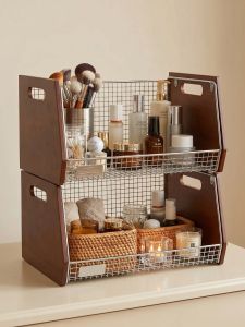 Desk Premium Wooden Cosmetics Organizer