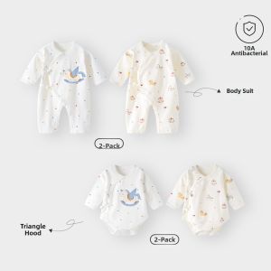 TONGLIANCHUXIN | Zero Pressure Cotton Infants Kimono Style Clothes