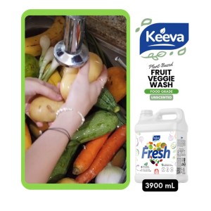 Keeva Fresh Fruit and Vegetable Wash - Natural Food Grade Solution Eliminates Waxes Chemicals and Dirt Residues