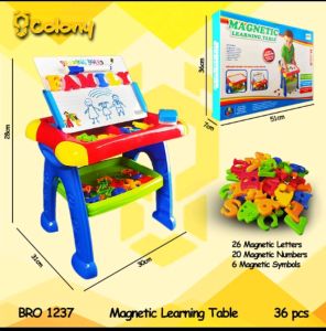 PROMO MAINAN BRO1237 MEJA BELAJAR PAPAN TULIS MAGNET huruf angka